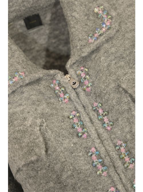 Giacca Dark Lady in misto lana con ricamo gioiello PINKO | 105948 A2YEII2